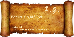 Perka Gajána névjegykártya